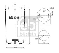 FEBI BILSTEIN 20881 Soffietto, Sospensione pneumatica