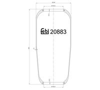 FEBI BILSTEIN 20883 Soffietto, Sospensione pneumatica
