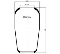 FEBI BILSTEIN 20884 Soffietto, Sospensione pneumatica