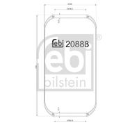FEBI BILSTEIN 20888 Soffietto, Sospensione pneumatica per ERF,MAN