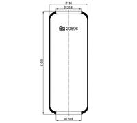 FEBI BILSTEIN 20896 Soffietto, Sospensione pneumatica