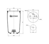 FEBI BILSTEIN 20940 Soffietto, Sospensione pneumatica