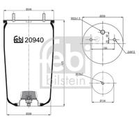 FEBI BILSTEIN 20940 Soffietto, Sospensione pneumatica