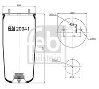FEBI BILSTEIN 20941 Soffietto, Sospensione pneumatica