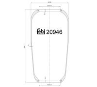 FEBI BILSTEIN 20946 Soffietto Sospensione pneumatica senza pistone Anteriore Sinistra Anteriore Destra