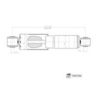 FEBI BILSTEIN 2x Ammortizzatore Posteriore Dx Posteriore Sx A pressione del gas per RENAULT KANGOO (KC0/1) KANGOO Express (FC0/1) per NISSAN Kubistar Van (X76) Ammortizzatori 194194