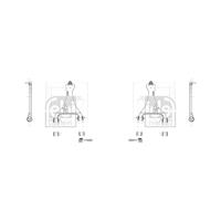 FEBI BILSTEIN 2X Bracci Oscillanti Sinistro Destro Per Toyota Land Cruiser LJ12