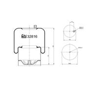 FEBI BILSTEIN 32816 Soffietto, Sospensione pneumatica