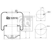 FEBI BILSTEIN Soffietto sospensione pneumatica 32816 per Mercedes Benz