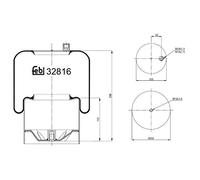 FEBI BILSTEIN 32816 Soffietto, Sospensione pneumatica