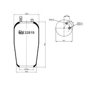 FEBI BILSTEIN 32819 Soffietto, Sospensione pneumatica