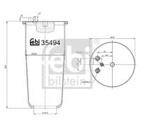 FEBI BILSTEIN 35494 Soffietto, Sospensione pneumatica per ERF,MAN