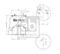 FEBI BILSTEIN 35672 Soffietto, Sospensione pneumatica per SCANIA