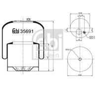 FEBI BILSTEIN 35691 Soffietto, Sospensione pneumatica per MERCEDES-BENZ