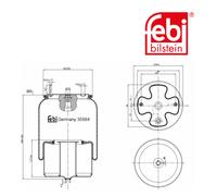 FEBI BILSTEIN 35884 Soffietto, Sospensione pneumatica