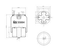 Febi Bilstein 35884 Cuscinetto D'Aria Con Pistone In Acciaio Per Volvo
