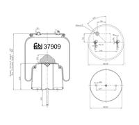 FEBI BILSTEIN 37909 Soffietto, Sospensione pneumatica