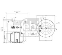 FEBI BILSTEIN 38419 Soffietto, Sospensione pneumatica per MAN