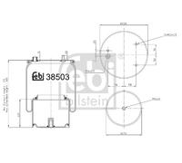 FEBI BILSTEIN 38503 Soffietto, Sospensione pneumatica per DAF