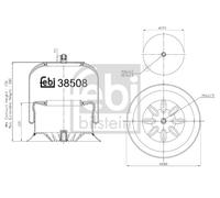 FEBI BILSTEIN 38508 Soffietto, Sospensione pneumatica per MERCEDES-BENZ