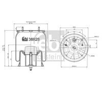FEBI BILSTEIN 38828 Soffietto, Sospensione pneumatica