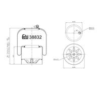 FEBI BILSTEIN 38832 Soffietto, Sospensione pneumatica