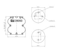 FEBI BILSTEIN 39093 Soffietto, Sospensione pneumatica