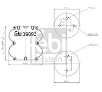 FEBI BILSTEIN 39093 Soffietto, Sospensione pneumatica per SCANIA