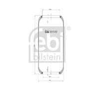FEBI BILSTEIN 39149 Soffietto, Sospensione pneumatica per VOLVO