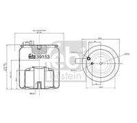 FEBI BILSTEIN 39153 Soffietto, Sospensione pneumatica per ERF,MAN