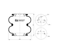 FEBI BILSTEIN 39327 Soffietto, Sospensione pneumatica