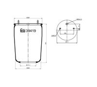 FEBI BILSTEIN 39419 Soffietto, Sospensione pneumatica