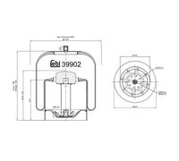 FEBI BILSTEIN 39902 Soffietto, Sospensione pneumatica