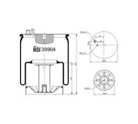 FEBI BILSTEIN 39904 Soffietto, Sospensione pneumatica