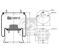 FEBI BILSTEIN 39910 Soffietto, Sospensione pneumatica