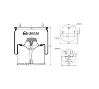 FEBI BILSTEIN 39986 Soffietto, Sospensione pneumatica