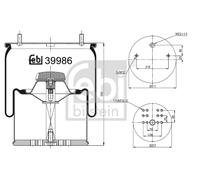FEBI BILSTEIN 39986 Soffietto, Sospensione pneumatica