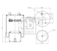 FEBI BILSTEIN 40289 Soffietto, Sospensione pneumatica per DAF