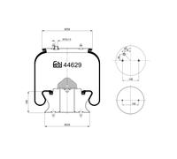 FEBI BILSTEIN 44629 Soffietto, Sospensione pneumatica