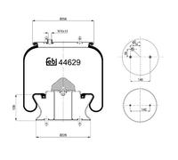FEBI BILSTEIN 44629 Soffietto Sospensione pneumatica Anteriore