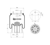 FEBI BILSTEIN 45098 Soffietto, Sospensione pneumatica