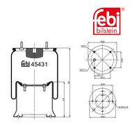 FEBI BILSTEIN 45431 Soffietto, Sospensione pneumatica