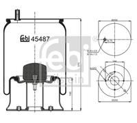 FEBI BILSTEIN 45487 Soffietto, Sospensione pneumatica per MERCEDES-BENZ