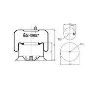 FEBI BILSTEIN 45657 Soffietto, Sospensione pneumatica