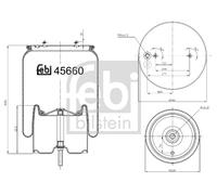 FEBI BILSTEIN 45660 Soffietto, Sospensione pneumatica per SCANIA