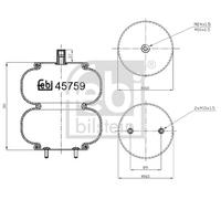 FEBI BILSTEIN 45759 Soffietto, Sospensione pneumatica per RENAULT TRUCKS,VOLVO