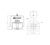 FEBI BILSTEIN 45897 Soffietto, Sospensione pneumatica