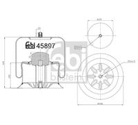 FEBI BILSTEIN Soffietto per sospensione pneumatica 45897 per Mercedes-Benz