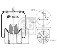 FEBI BILSTEIN 45937 Soffietto, Sospensione pneumatica