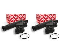 febi bilstein 46298 flangia impianto raffreddamento con guarnizione, 1 unità (Confezione da 2)